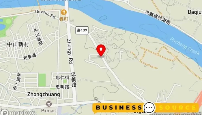 地图 芳邻购物中心 商店 在 Chiayi County, Zhongpu Township
