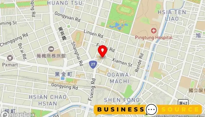 Hua Yang Nan Nu Liu Xing Fu Shi 地圖 - Pingtung County, Pingtung City