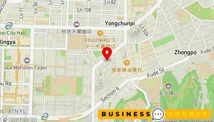 Jia Le Fu Chao Shi Tai Bei Song De Dian 地圖 - Taipei City, Xinyi District