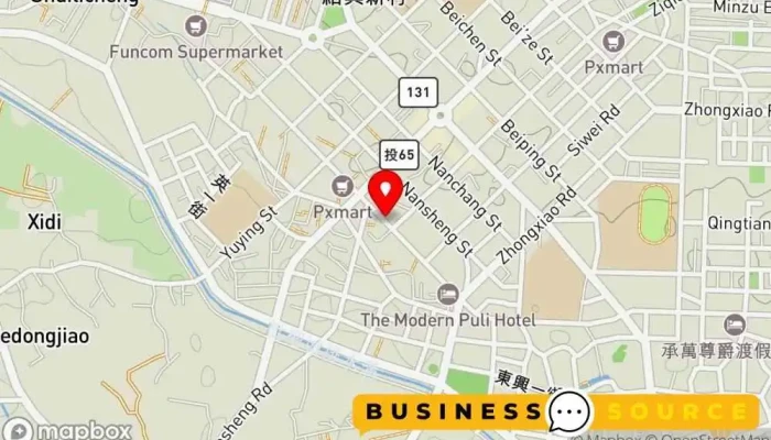 地图 金宽富南北杂货食材批发 食品供应商, 干海鲜专卖店, 杂货店 在 Nantou County, Puli Township