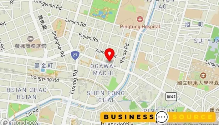 Jing Hua Zuan Shi Ping Dong Dian 地圖 - Pingtung County, Pingtung City