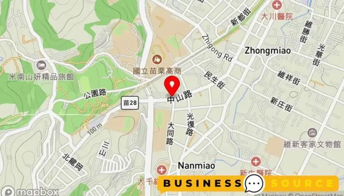 Lan Long You Xian Gong Si   Miao Li Yan Huo Pi Fa Miao Li Kua Nian Yan Huo Miao Li Zhuan Ye Yan Huo Shi Fang Ran 地圖 - Miaoli County, Miaoli City