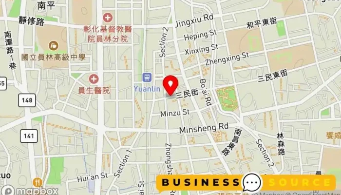 Li Ying Fang  Zhang Hua Yuan Lin Chang Huo Zhong Xin 地圖 - Changhua County, Yuanlin City