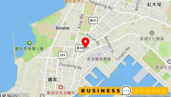 Peng Hu Xian Ma Gong Shi Mi Jia Fu Shi Ming Dian 地圖 - Penghu County, Magong City