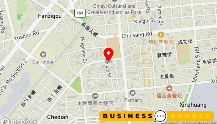 地图 全家便利商店 嘉义上新店 便利店 在 Chiayi City, West District