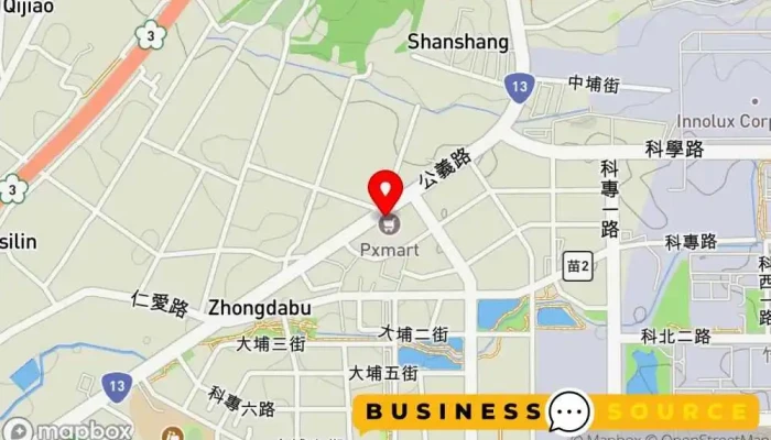 Quan Lian Fu Li Zhong Xin Zhu Nan Gong Yi Dian 地圖 - Miaoli County, Zhunan Township