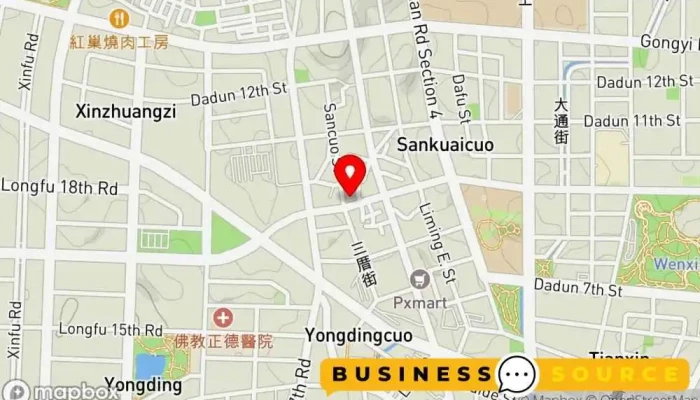 地图 全聯福利中心Pxmart 台中三厝店 超市 在 Taichung City, Nantun District