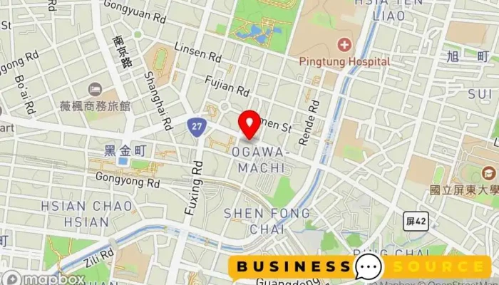 Se Qian Bi Jia Da Chi Ma Ping Dong Dian 地圖 - Pingtung County, Pingtung City