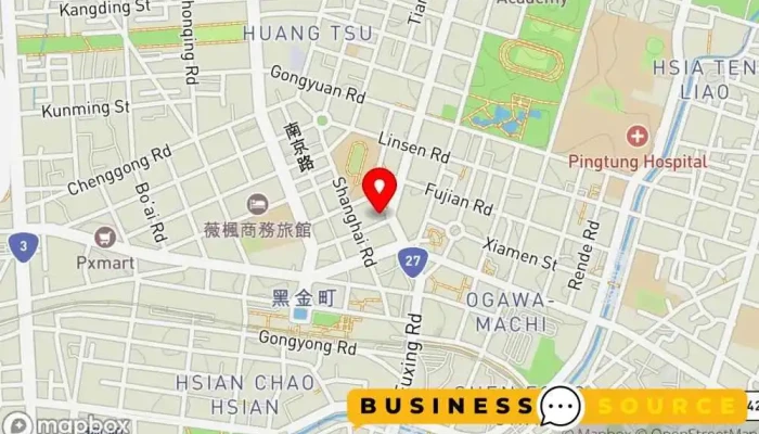 Shu Bo Te Hu Wai Lu You Lu Ying 地圖 - Pingtung County, Pingtung City