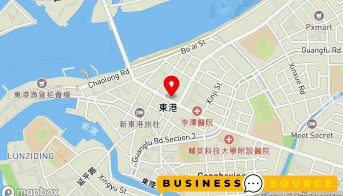 Xiao Yu Zhou Fu Shi BoboTong Zhuang 地圖 - Pingtung County, Donggang Township