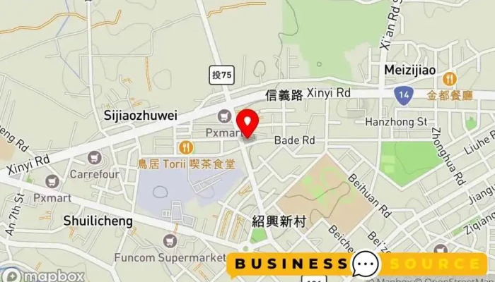 Ya Zu Nan Shi Fu Zhuang Dian 地圖 - Nantou County, Puli Township