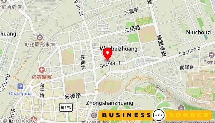 地图 中华素料 商店 在 Changhua County, Changhua City