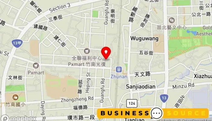 Index Nan Yang Bai Huo 地圖 - Miaoli County, Zhunan Township