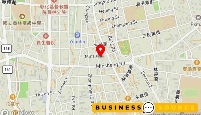 PsgbYuan Lin Men Shi 地圖 - Changhua County, Yuanlin City