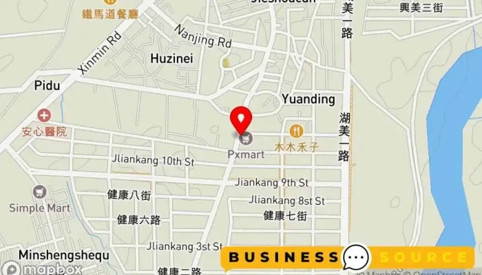 地图 Pxmart 超市, 折扣超市 在 Chiayi City, West District